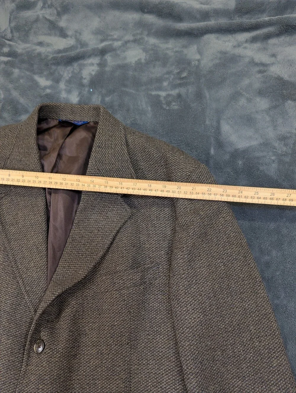 Pendleton Tweed Herringbone Blazer Brown Virgin Wool Sport Coat 3 Button SZ 46